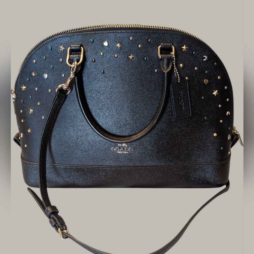 Coach Black Studded Women's Satchel
